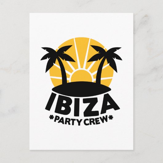 Carte Postale Équipe de la fête d'Ibiza (Devant)