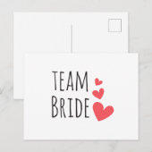 Carte Postale Équipe de la mariée (Devant / Derrière)