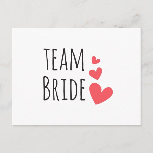 Carte Postale Équipe de la mariée (Devant)