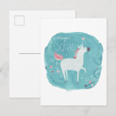Carte Postale Équipe de licorne magique (Devant / Derrière)