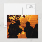 Carte Postale Équipe de pompiers (Devant / Derrière)