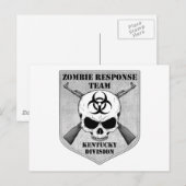 Carte Postale Équipe de réponse aux zombies : Division du Kentuc (Devant / Derrière)