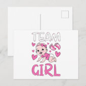 Carte Postale Équipe de révélation de sexe Fille Ensemble de fêt (Devant / Derrière)