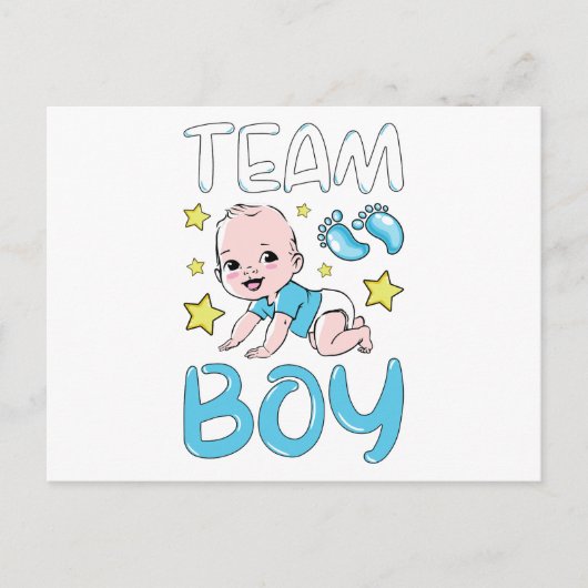 Carte Postale Équipe de révélation de sexe garçon ensemble de fê (Devant)