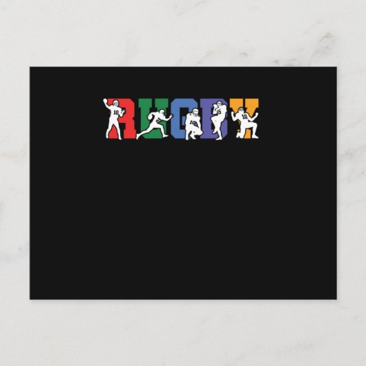 Carte Postale Équipe de rugby à XV Joueur de rugby à XV (Devant)