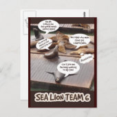 Carte Postale Équipe de Sea Lion Six (Devant / Derrière)