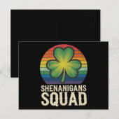 Carte Postale Équipe de Shenanigans Saint-Patrick Correspondante (Devant / Derrière)