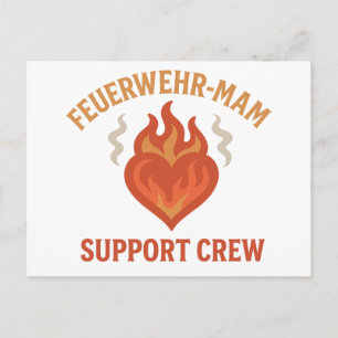 Carte Postale Équipe de soutien des mamans pompiers – Fière Fire