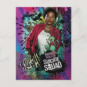 Carte Postale Équipe de suicide   Amanda Waller Character Graffi