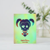 Carte Postale Équipe de suicide | Harley Quinn Head Icon (Debout devant)