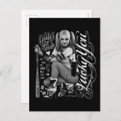 Carte Postale Équipe de suicide | Harley Quinn Typographie (Devant / Derrière)