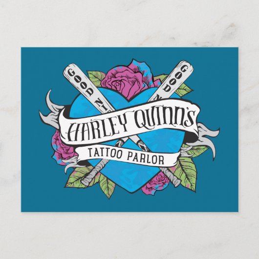 Carte Postale Équipe de suicide | Harley Quinn's Tattoo Parlor H (Devant)