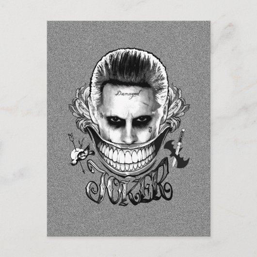 Carte Postale Équipe de suicide | Joker Smile (Devant)