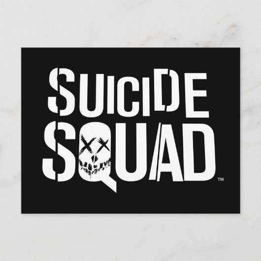 Carte Postale Équipe de suicide | Logo blanc (Devant)