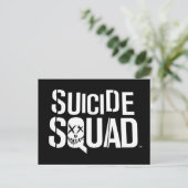 Carte Postale Équipe de suicide | Logo blanc (Debout devant)