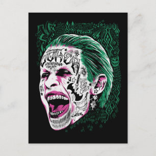 Carte Postale Équipe de suicide   Rire Joker Head Sketch