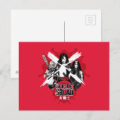 Carte Postale Équipe de suicide | Squad Girls "Female Warrior" (Devant / Derrière)