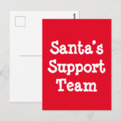 Carte Postale Équipe de support père Noël (Devant / Derrière)