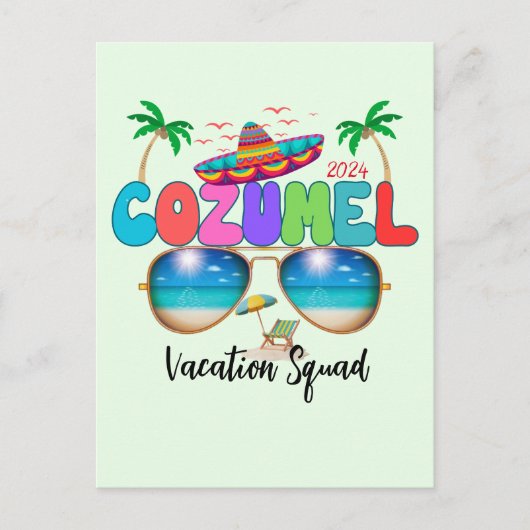 Carte Postale Équipe de vacances à Cozumel Soleil, sable et souv (Devant)