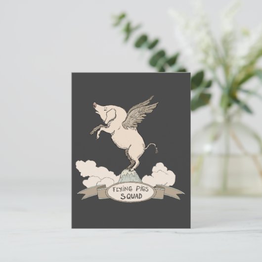 Carte Postale Équipe de vol de cochons (Debout devant)