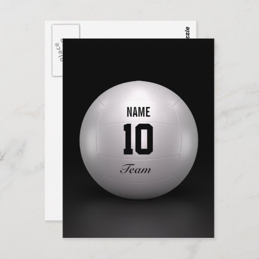 Carte Postale Équipe de volley-ball (Devant / Derrière)