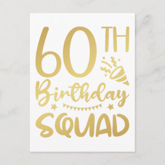 Carte Postale Équipe des 60 ans 60 Crew de fête