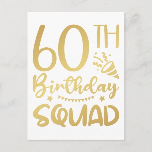Carte Postale Équipe des 60 ans 60 Crew de fête (Devant)