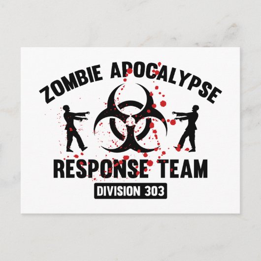 Carte Postale Équipe d'intervention de Zombie Apocalypse (Devant)