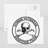 Carte Postale Équipe d'intervention en cas d'éclosion de zombie (Devant / Derrière)