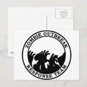 Carte Postale Équipe d'intervention en cas d'éclosion de zombie  (Devant / Derrière)