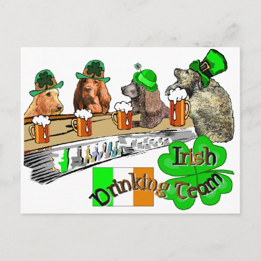 Carte Postale Équipe d'Irlande (Devant)
