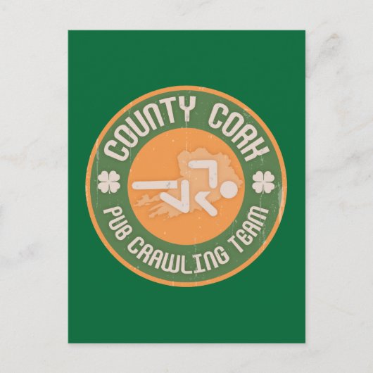 Carte Postale Équipe du comté de Cork Pub Crawling (Devant)