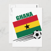 Carte Postale Équipe du Ghana de football (Devant / Derrière)