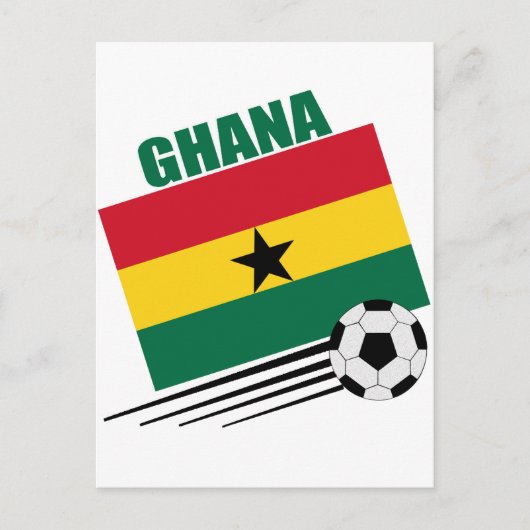 Carte Postale Équipe du Ghana de football (Devant)