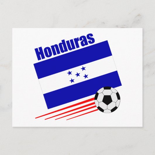 Carte Postale Équipe du Honduras de football (Devant)