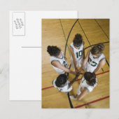 Carte Postale Équipe féminine de basket-ball avec poignée de mai (Devant / Derrière)