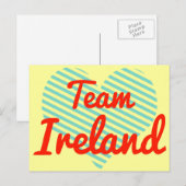 Carte Postale Équipe Irlande (Devant / Derrière)