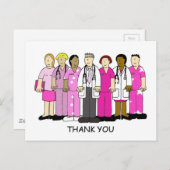 Carte Postale Équipe Médicale Merci-cancer du sein (Devant / Derrière)