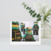 Carte Postale Équipe motocyclette Minifig (Debout devant)