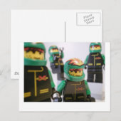 Carte Postale Équipe motocyclette Minifig (Devant / Derrière)
