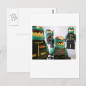 Carte Postale Équipe motocyclette Minifig (Devant / Derrière)