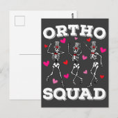 Carte Postale Équipe Ortho Danse Squelette Saint Valentin (Devant / Derrière)