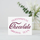 Carte Postale Équipe professionnelle d'élimination du chocolat (Debout devant)