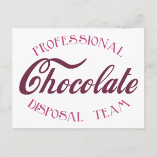 Carte Postale Équipe professionnelle d'élimination du chocolat