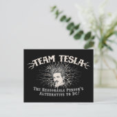 Carte Postale Équipe Tesla cheveux statiques (Debout devant)