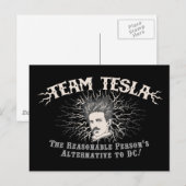 Carte Postale Équipe Tesla cheveux statiques (Devant / Derrière)