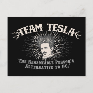Carte Postale Équipe Tesla cheveux statiques