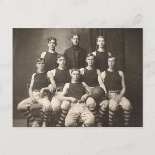 Carte Postale Équipe vintage de basket-ball (Devant)
