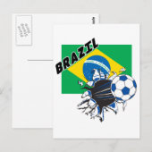 Carte Postale Équipement de soccer brésilien (Devant / Derrière)
