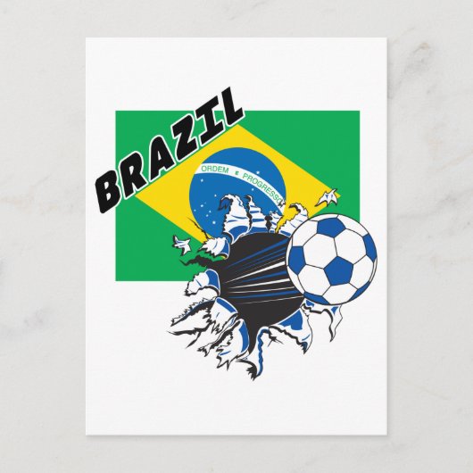 Carte Postale Équipement de soccer brésilien (Devant)